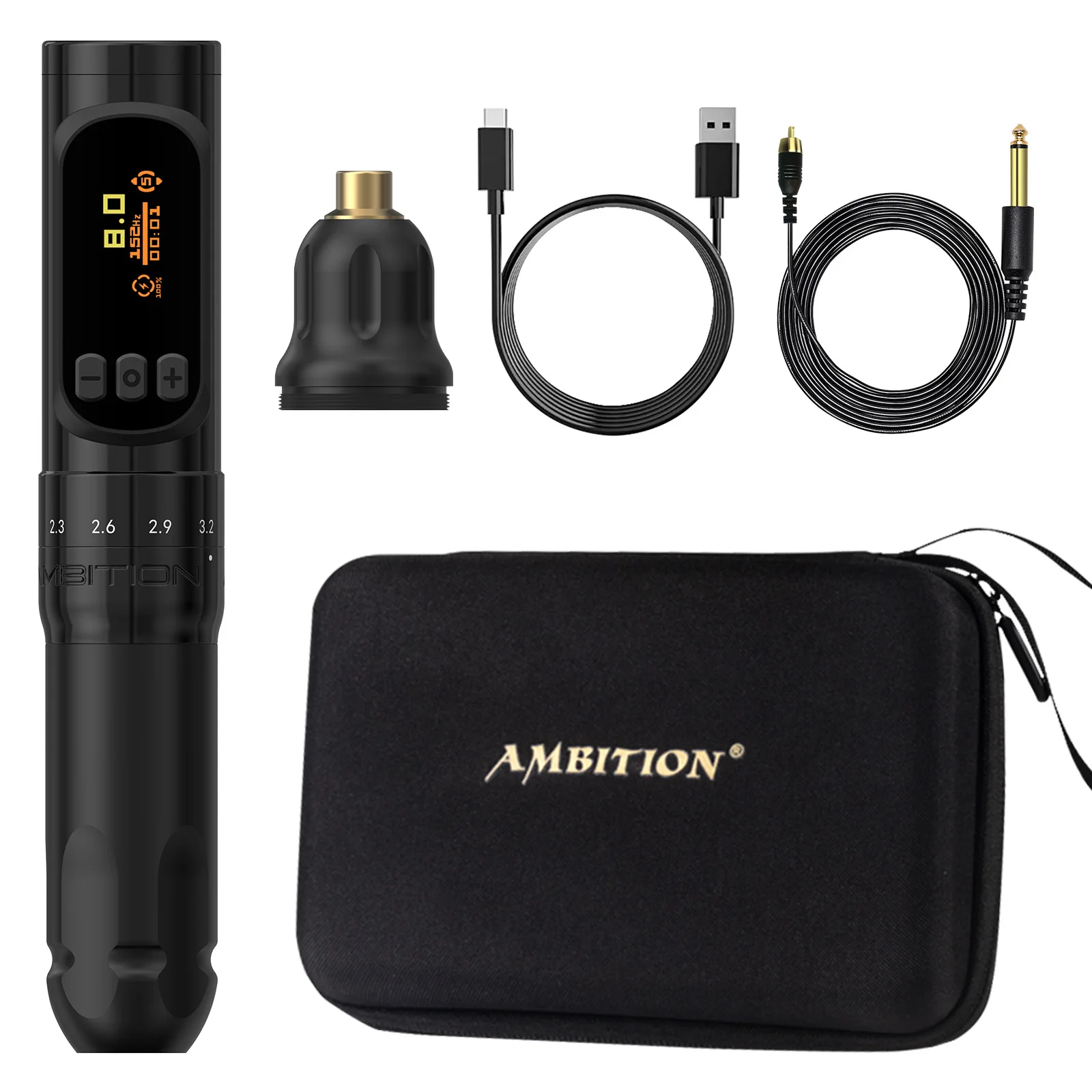 Ambition Sally 270 Wireless Tattoo Machine adjustable stroke 2.0-3.5mm Permanent Makeup Rotary Pen Coreless Motor Tattoo Suppy