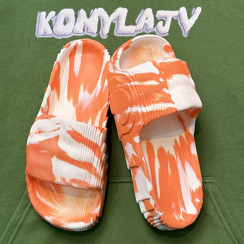 Camouflage Tie-dye Loafers Unisex Slip-on Shoes Outdoor Choice Lightweight Casual Sandals for Men Indoor Home Women Slippers