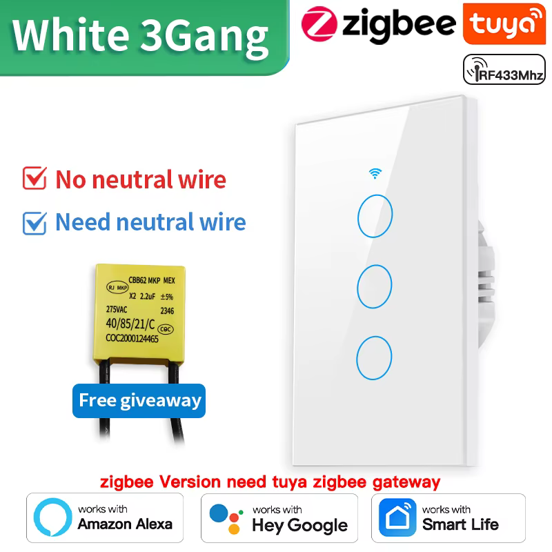 Zigbee White 3gang