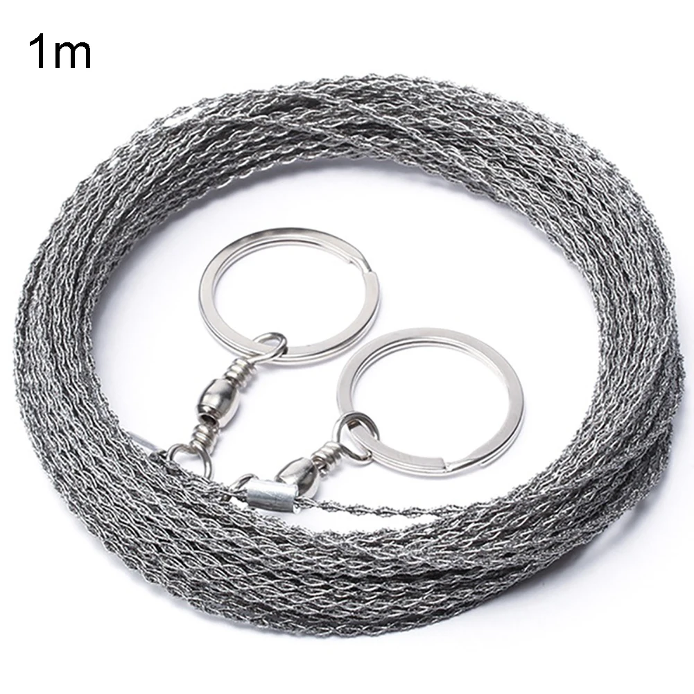 Stainless Steel Wire Saw Sawing Tree Hand-pulled Hacksaw Outdoor Survival Rope Wood Cutting Water Grass Survival Equipment Tools