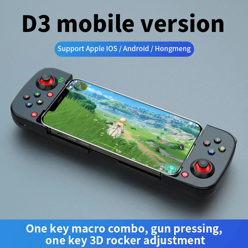 D3 gamepadD3 mobile phone controller with expandable game controller support for Android/iOS/Hongmeng mobile game controllers