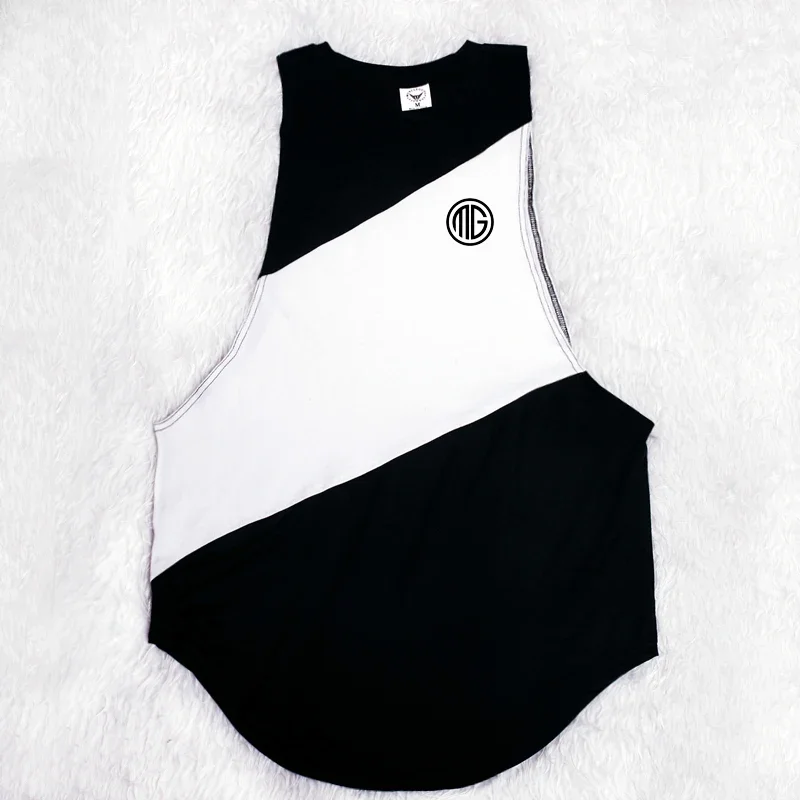 black white vest