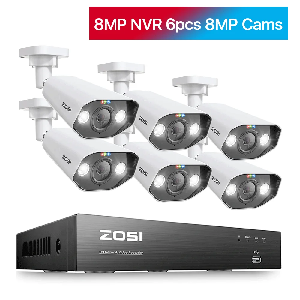 8MP NVR 6pcs 8MP Cam