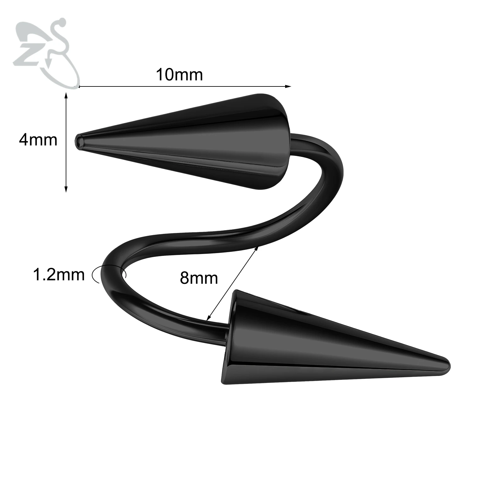 Black-8X4X10mm