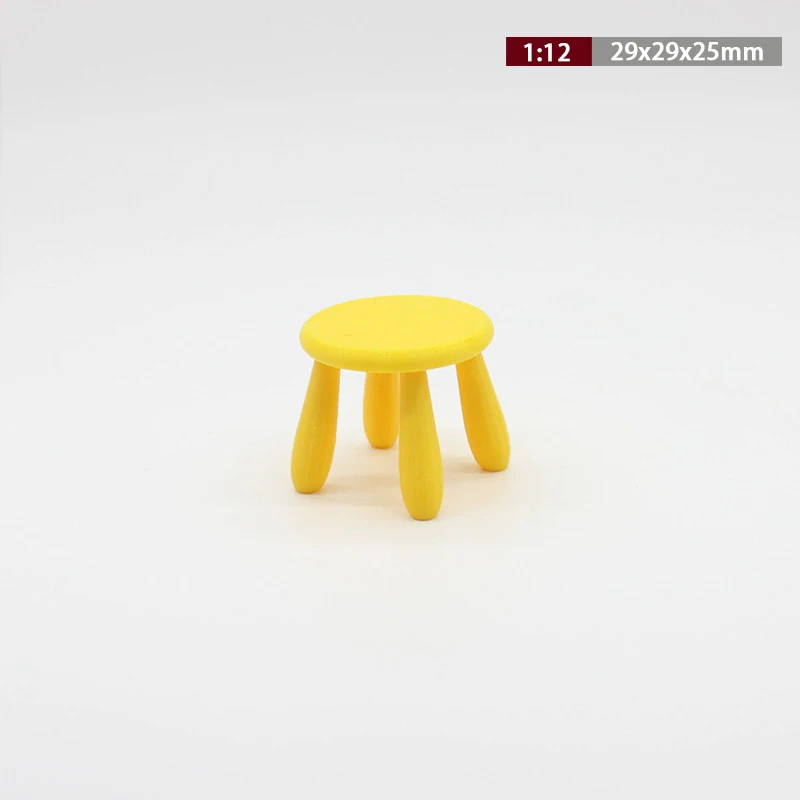 1PC Mini Chair Toy 1:12 Scale Dollhouse Stool Gift Doll Accessories Plastic Miniature Furniture Photo Props Scene Model