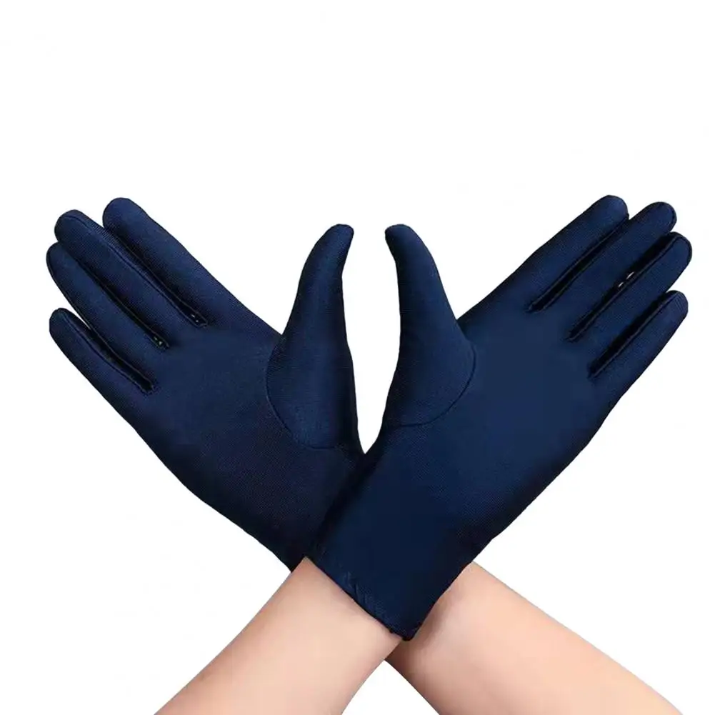 2023 New Fashion Summer Spandex Gloves Men Women Sunscreen Driving Glove Black Etiquette Thin Stretch Dance Tight White Gloves