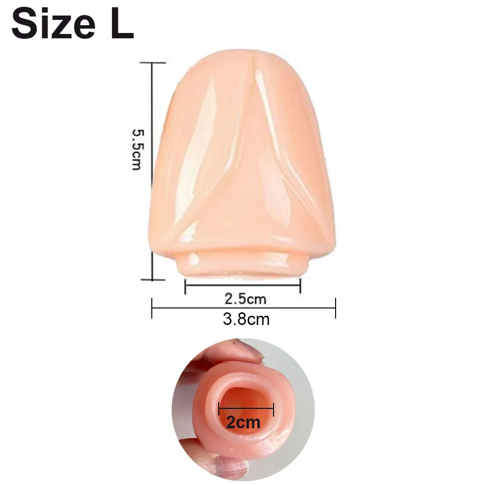 Male Glans Sleeve Protector Penis Stretcher Enlarger Erection Foreskin Hinder Extender Dick Enlargement Adult Sex Product Toys