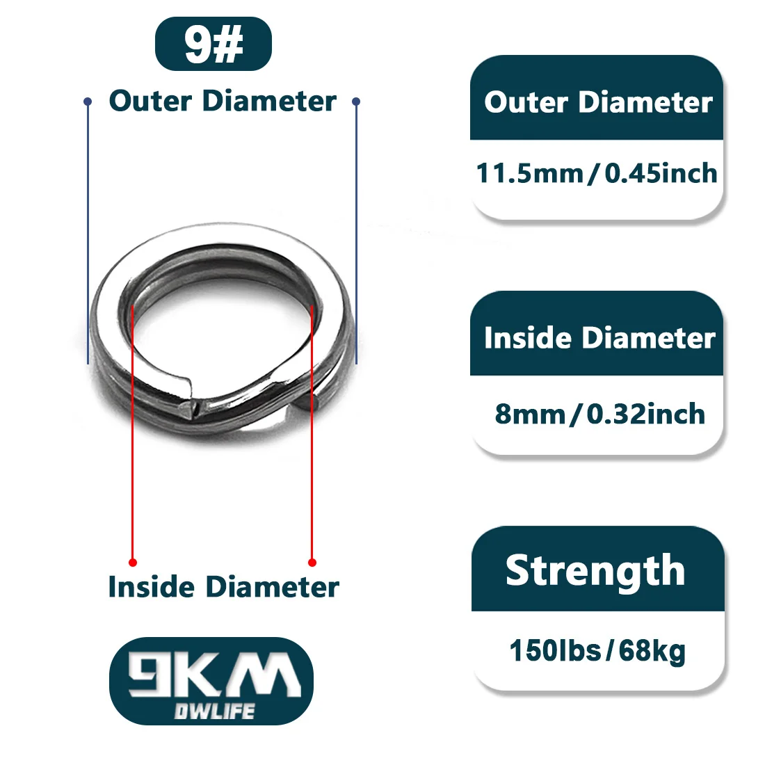 Size9 11.5mm 150lbs
