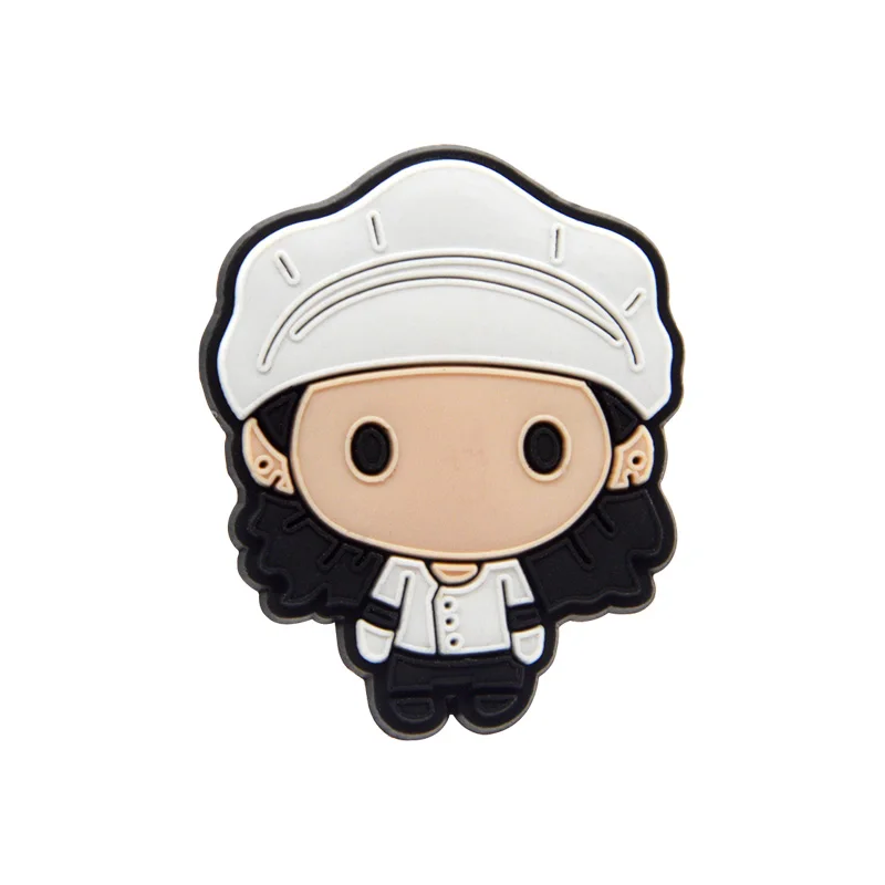 1pcs Friends Shoe Charms Clog Accessories Sneakers RACHEL Chandler Shoe Decorations Pins for Woman Men Sandal Buckles Turn Back