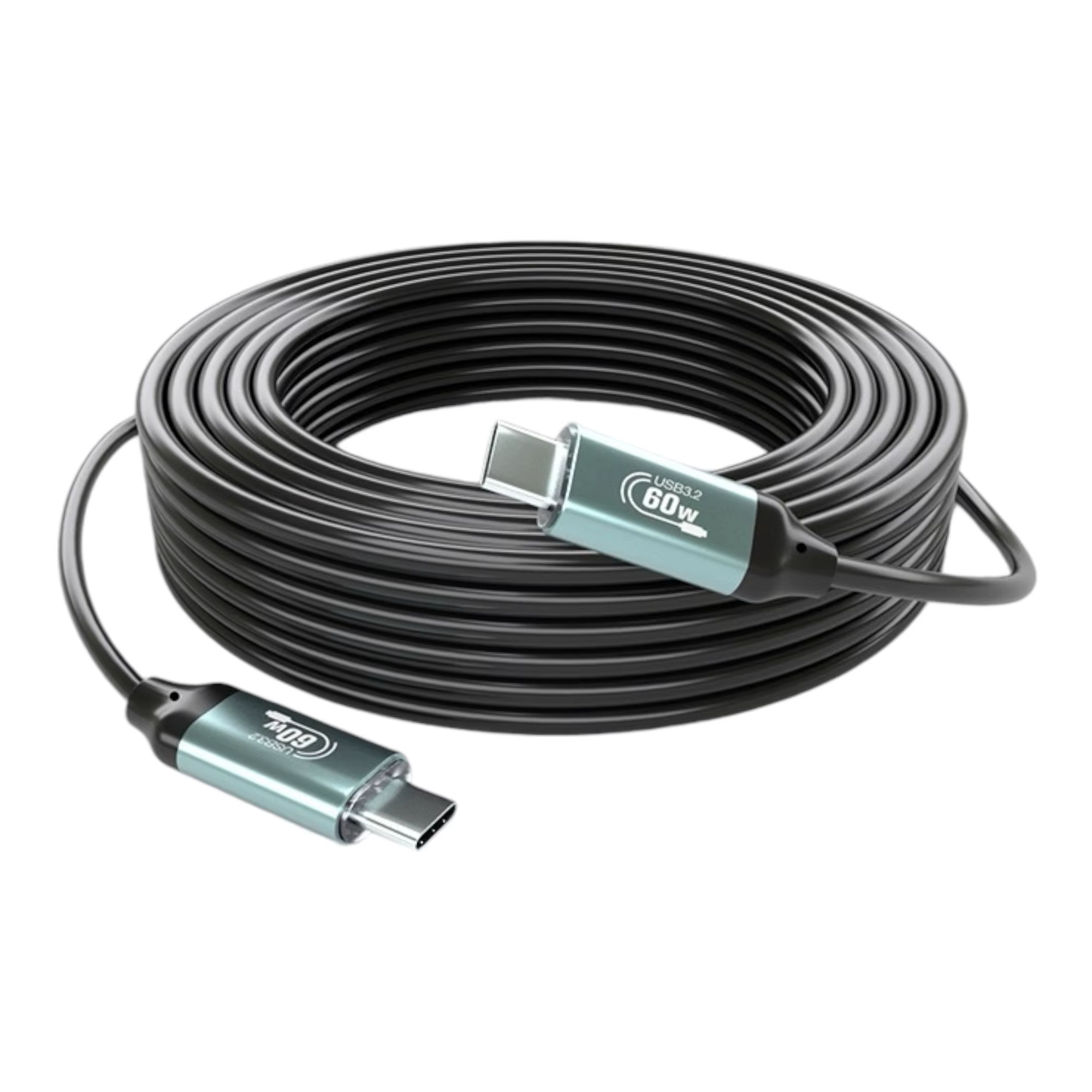 10m 10Gbps USB3.2 GEN2 TypeC AOC Active Fiber Optical Cable Fast Charging 60W supports USB3.0 @ 5Gbps, USB2.0 VR Camera Phone