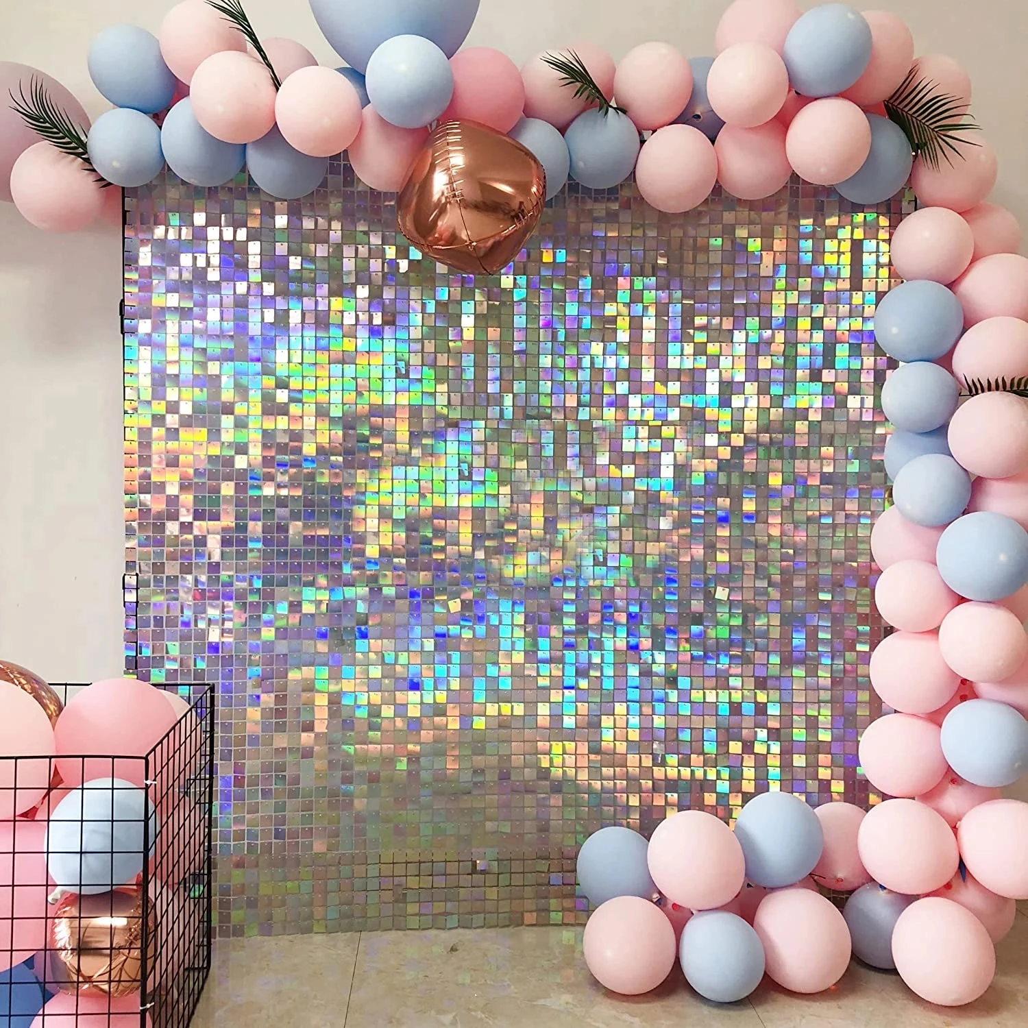 square rainbow silve