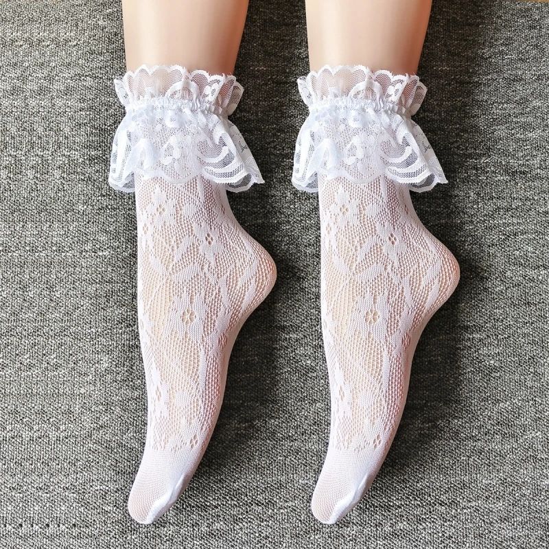 9cm Ruffled White