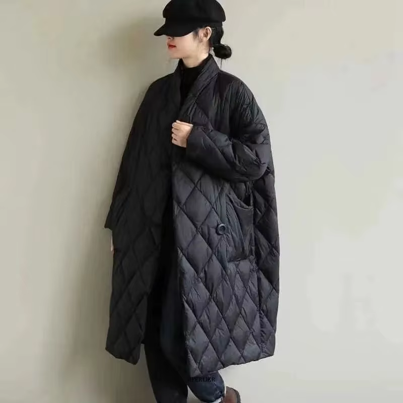 Plus Size 4XL 130kg Winter Korean Jacket Women Long Parkas Solid Thicken Warm Female Coat Padded Loose Clothes