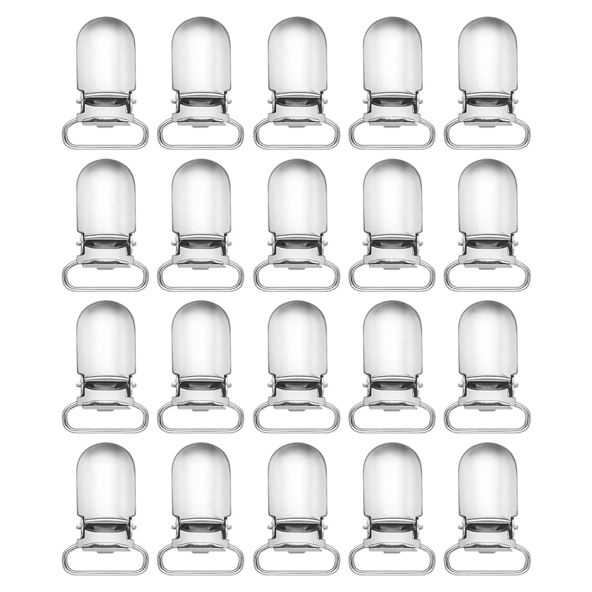 WINOMO 20PCS 20mm Pacifier Clip with Strap Hooks Suspenders for Children DIY Holding Pacifier Pacifier suspender clips