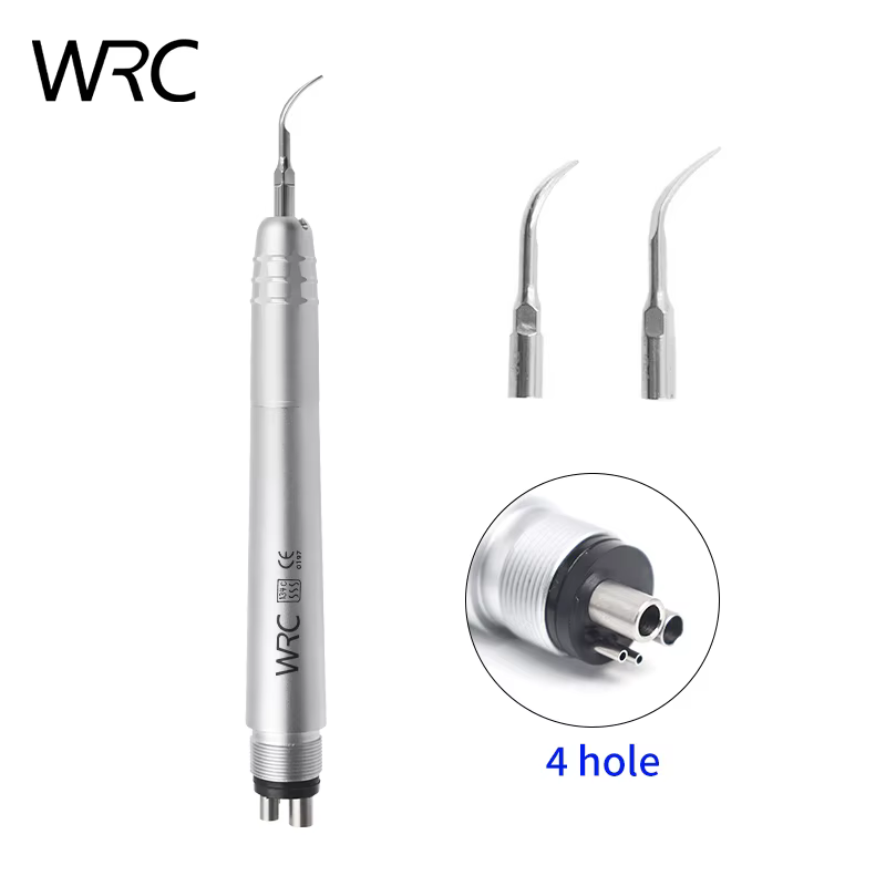 Dental Ultrasonic Air Scaler With 3 Tips Teeth Cleaning 2/4 Holes Handpiece Dental Teeth Whitening Cleaner Dentist Lab Clinic