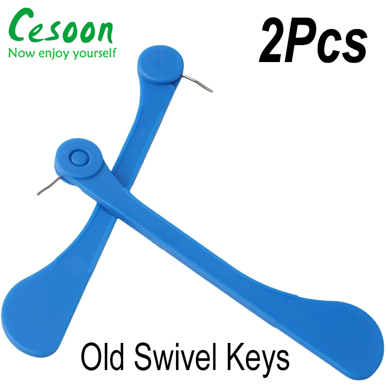 2Pcs Old Swivel Keys