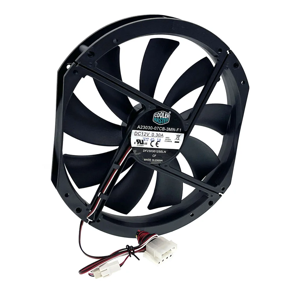 New Large Size Air Flow Computer Case Fan,230mm 23cm 12V Mute Low Noise Cooling,230X200X30mm A23030-07CB-3MN-F1 DF2303012SELN
