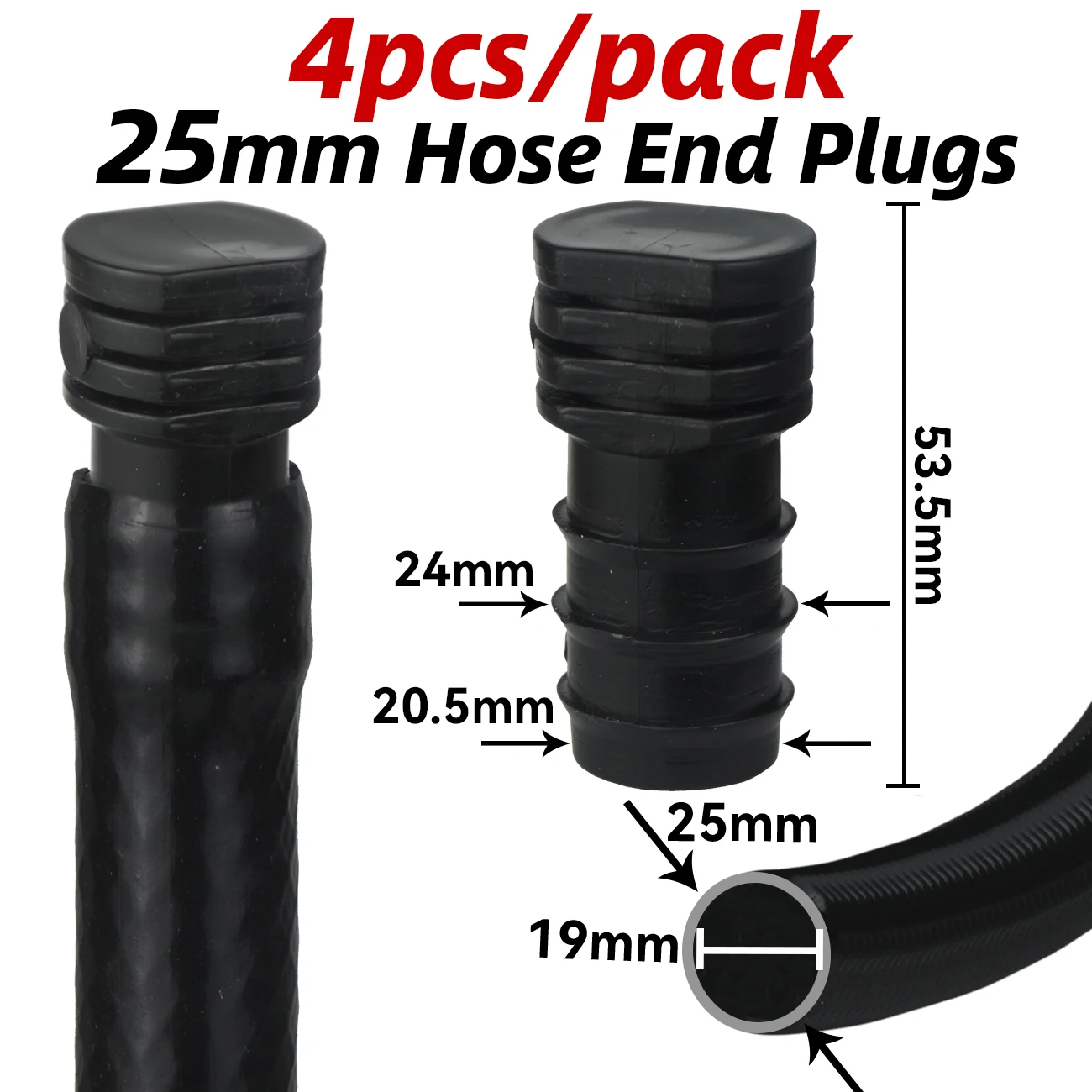 Y-25mm-EndPlug-4pcs