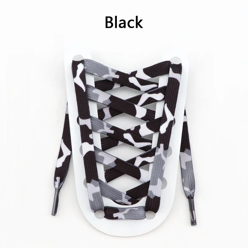 Colorful Shoelaces Camouflage Print Flat Shoe Laces For Sneakers AJ1&AF1 Boot Men And Women Leisure Shoestring Accessories