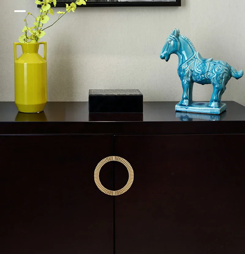 1 pair Textured Brass Cabinet Handles Half Round Wardrobe Bar Pull Wine Book Cabinet Knobs Furniture Door Handle Brass Hardware