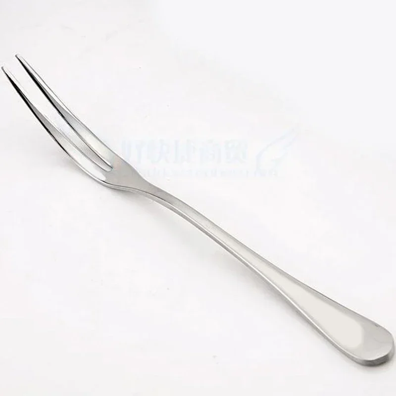 VanKood Stainless Steel Fruit Fork Dessert Fork Eco-friendly Two Tooth Dinner Forks Fork Western Style Kitchen BBQ Tool