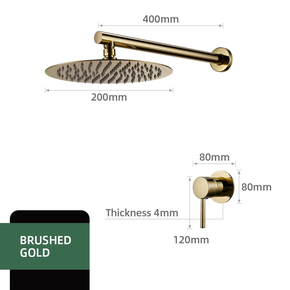 brushed gold-8inch