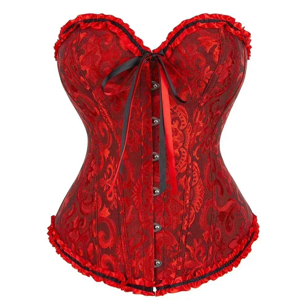 Women Overbust Corset Tops Sexy Bridal Victorian Korsett Costume Gothic Corselet Plus Size