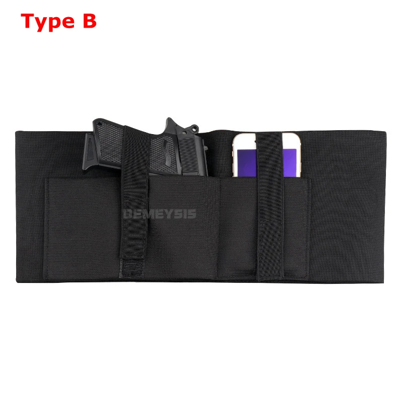 Tactical Belly Band Gun Holster Cs  Concealed Carry for Gun Smith and Wesson Bodyguard, Shield, Glock 19, 17, 42, 43, P238