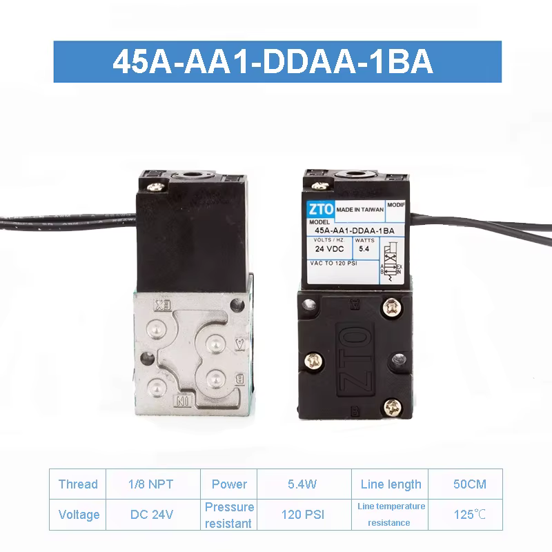 45A 4 Way 5 Way High Frequency Solenoid Valve 45A-AA1-DDAA-1BA/DDFA/DDBA/DDAA MAC Marking Dispensing Machine Valve