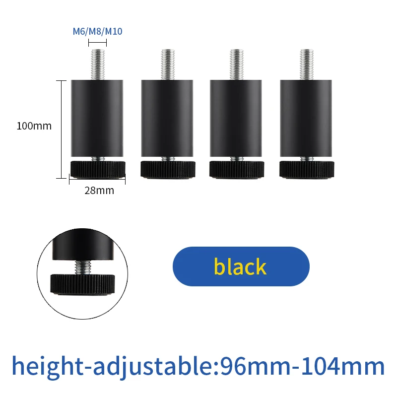 Black 10cm M6 M8 M10