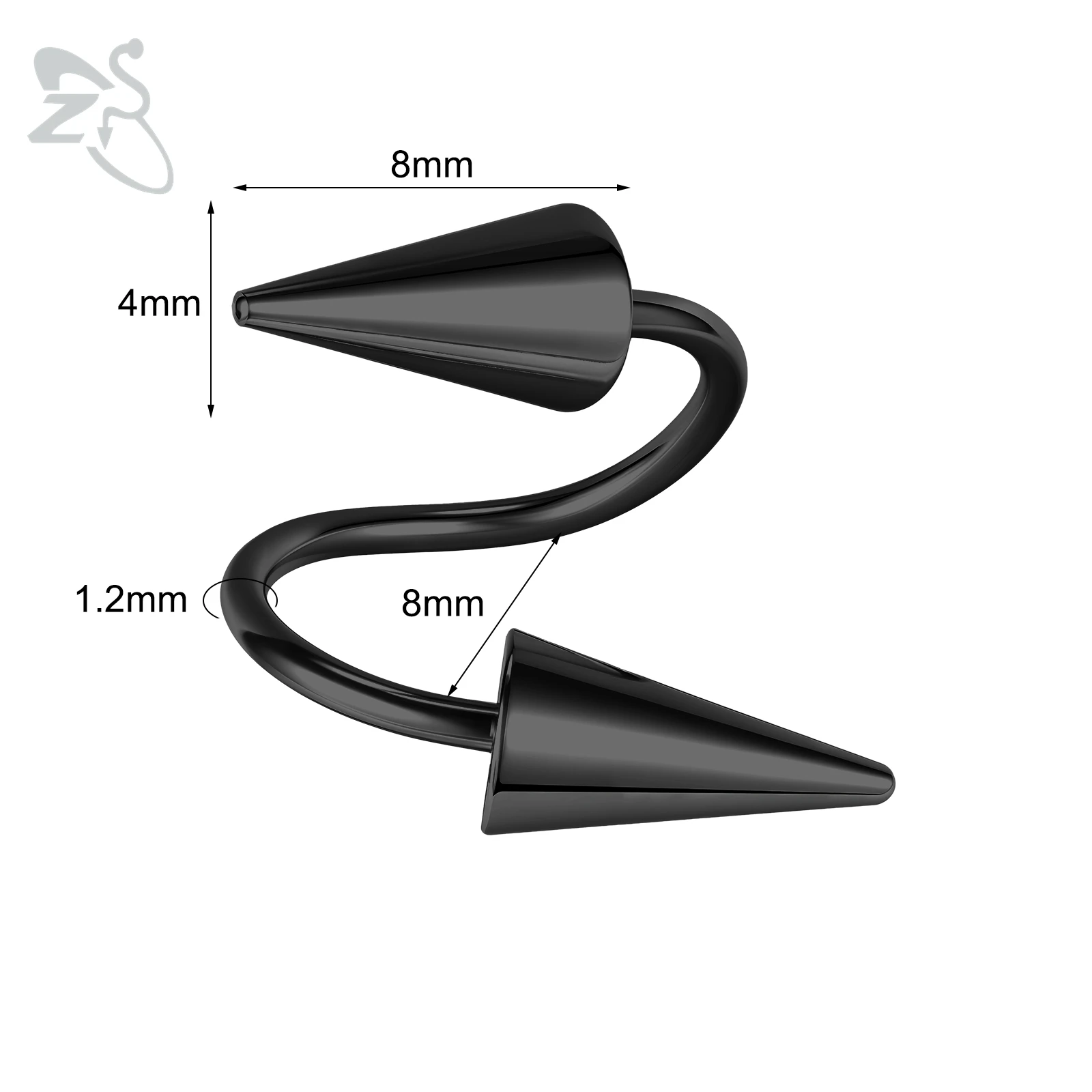 Black-8X4X8mm