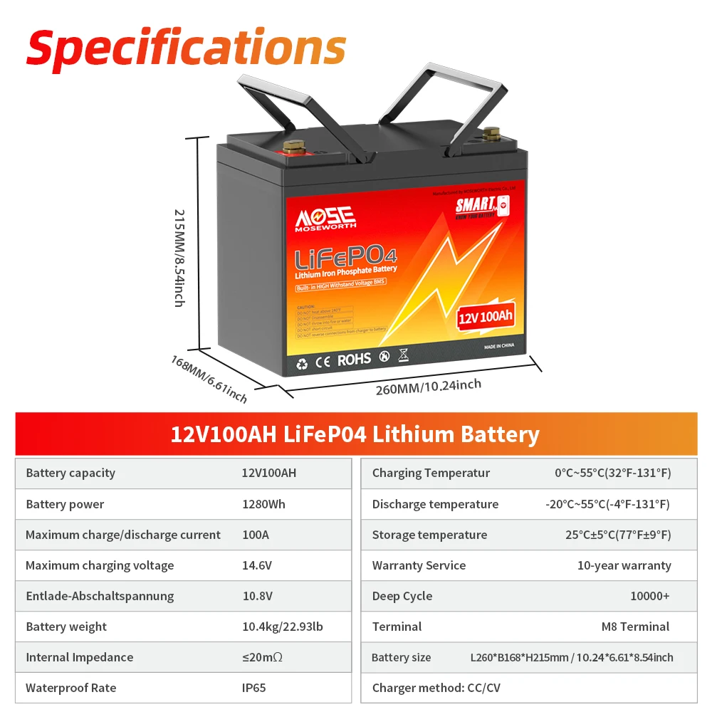12V 100Ah Bluetooth