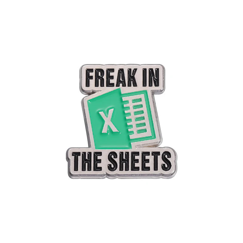 Creative Excel Spreadsheet Enamel Pins Custom Office Software Logo Worksheet Brooches Lapel Badge Jewelry Decorative Accessories