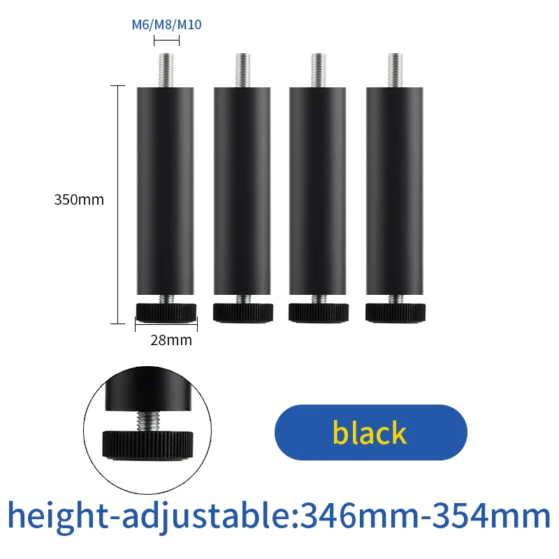 Black 35cm M6 M8 M10