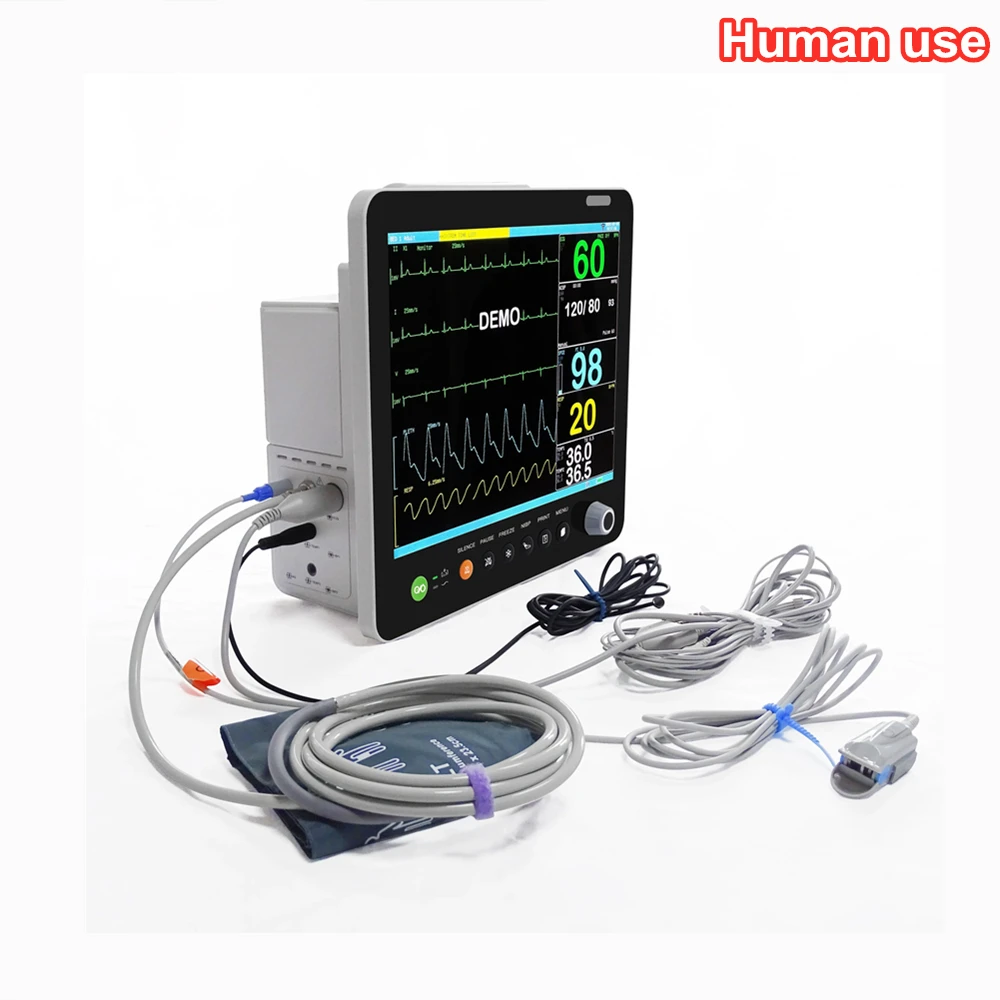 12 Inch 6 Parameters Optional VGA HDMI ETCO2 Human Veterinary Vet Pet Patient Monitor