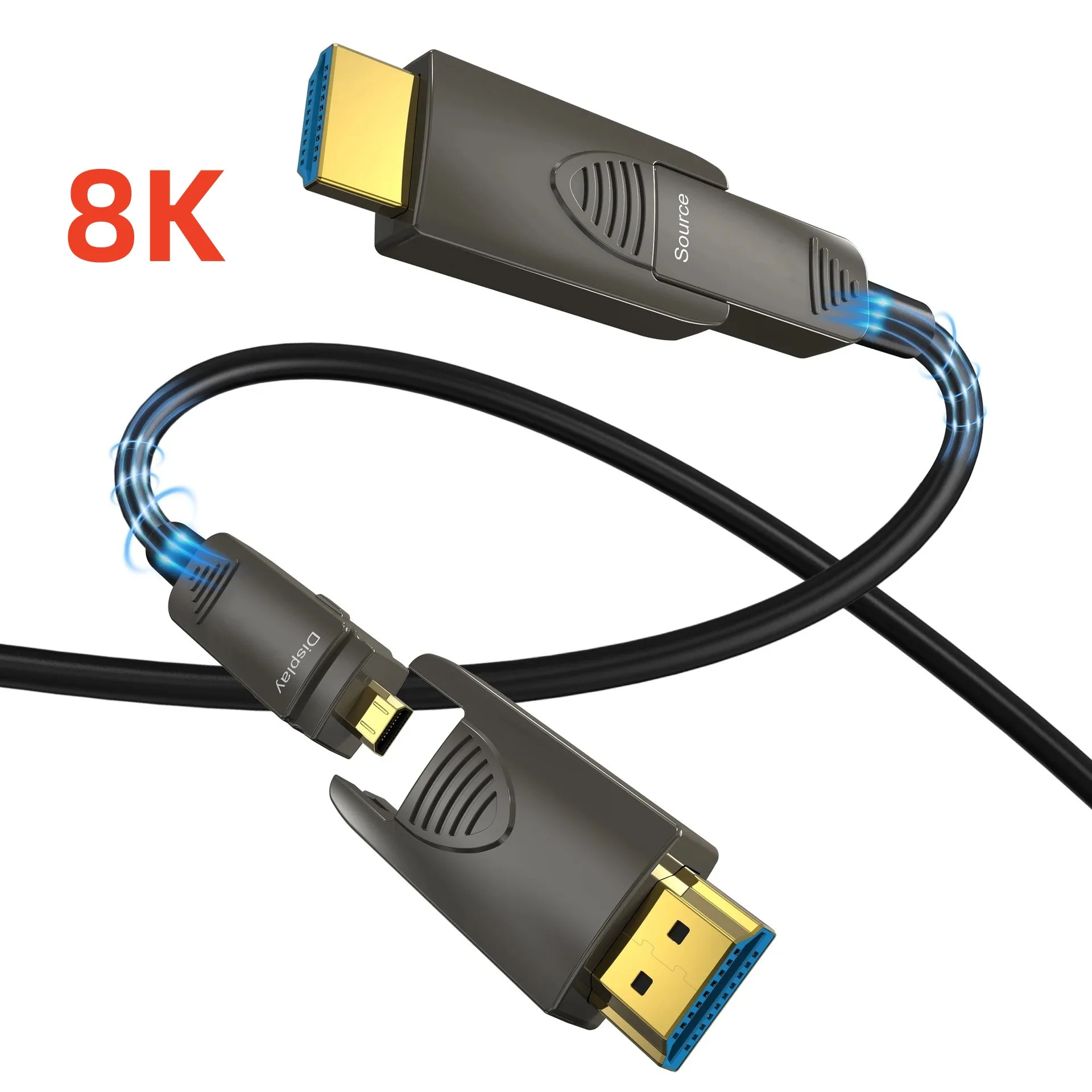 8K HDMI 2.1 AOC Detachable Fiber Optic Cable 8K@60Hz 4K@120Hz eARC 48Gbps 10m 20m 50m Fiber Optic Active HDMI for RTX 3080/3090