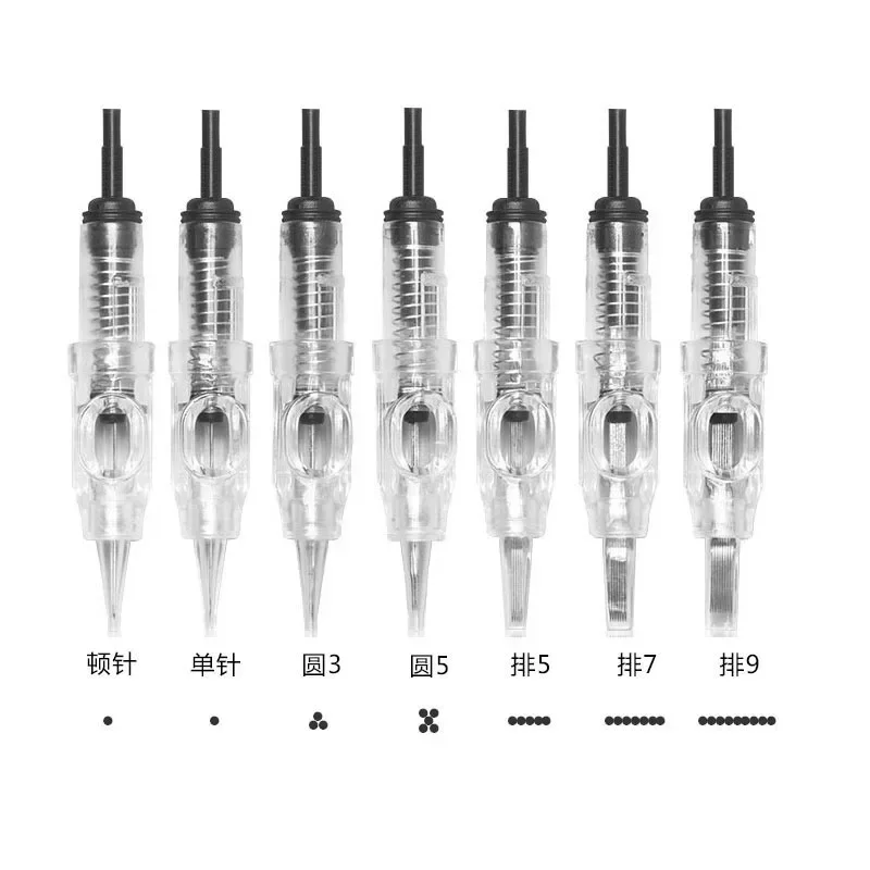 Tattoo Needle 1RL Flat Disposable Sterilized Permanent Makeup Machine Cartridge Needles Tips for Eyebrow Lip Agulha Easy Click