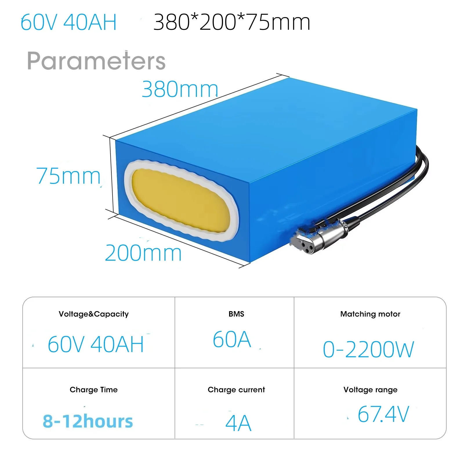 60V 40AH 0-2200W