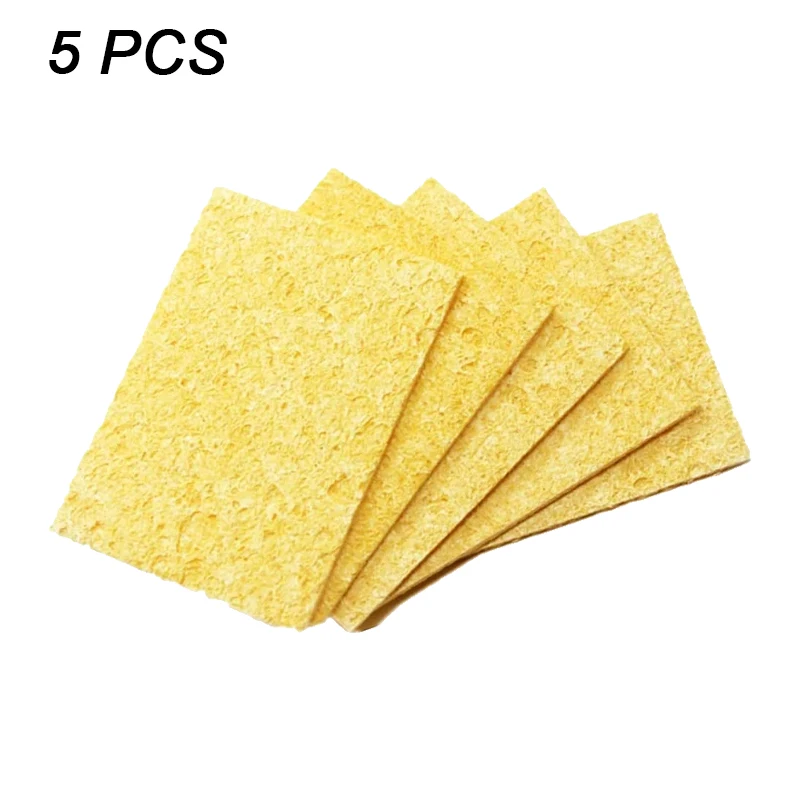 5/10Pcs Yellow Cleaning Sponge Cleaner for Enduring Electric Welding Soldering Iron 3.5cm*5cm