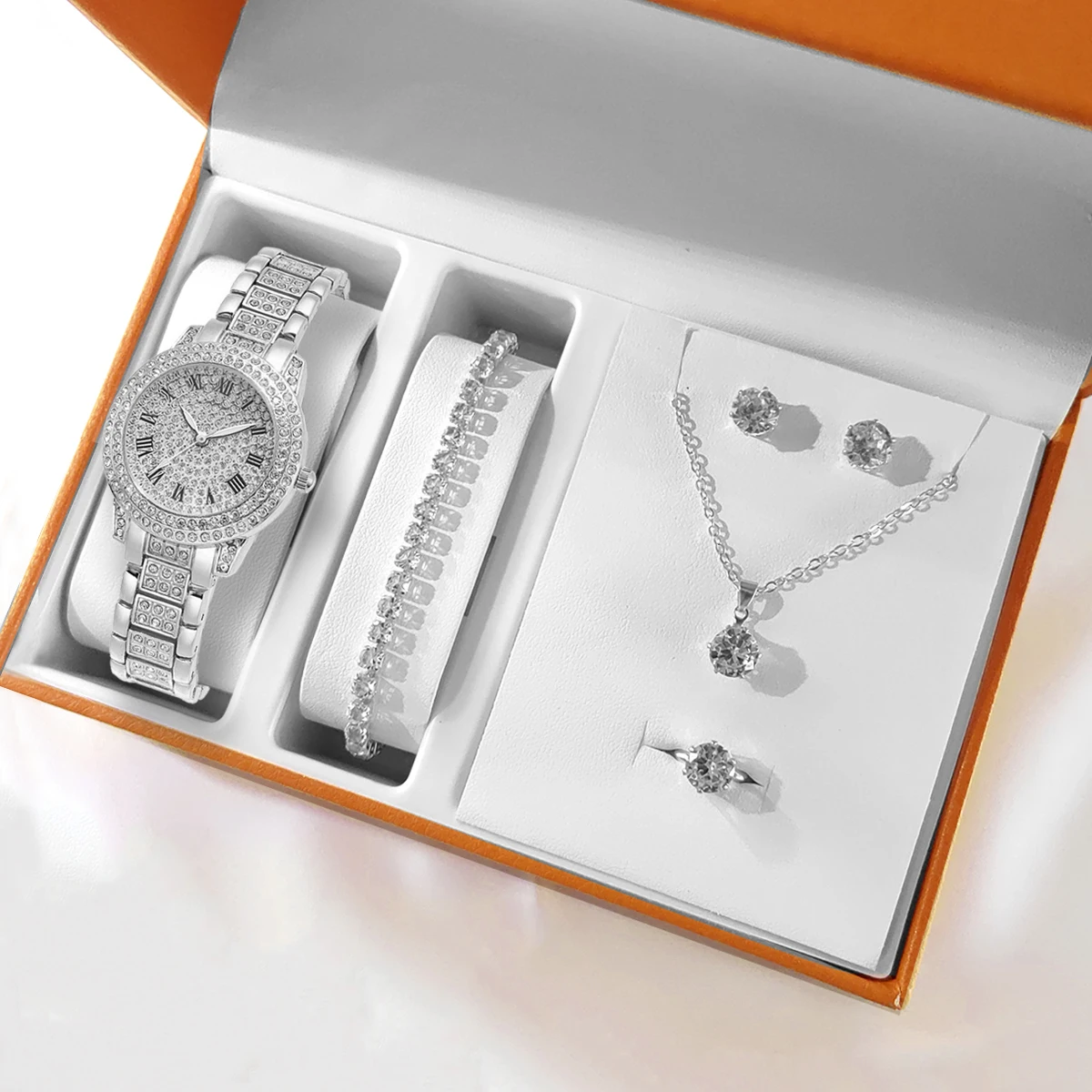 Fashion Women Luxury Diamond Watches Bracelet Ladies Quartz Watch Rose Gold Womens Wristwatch Shiny Crystal Reloj Mujer Boxless