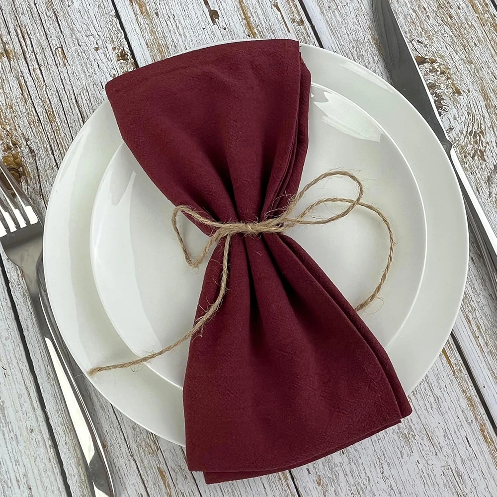 6PCS burgundy
