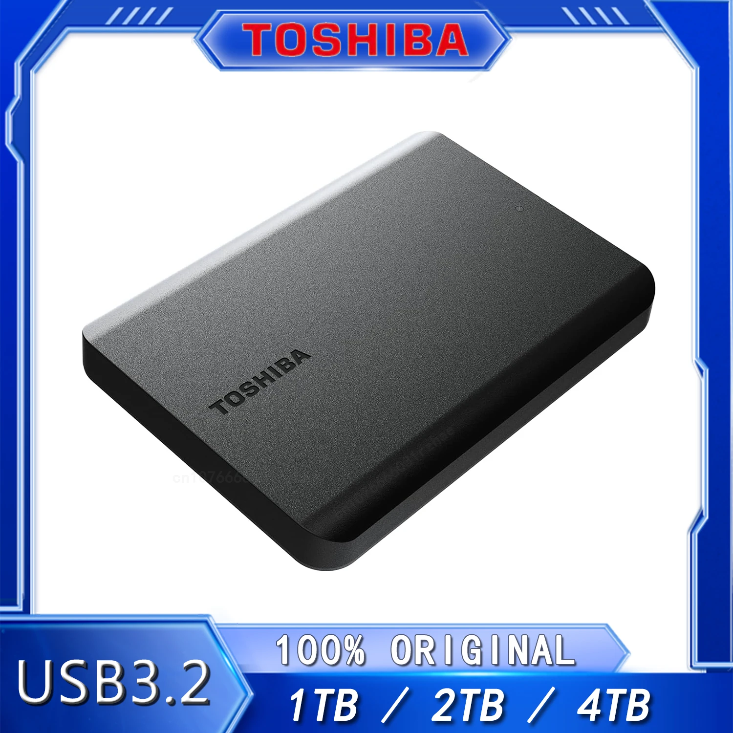 Toshiba portable hard drive 4TB/1TB/2TB Canvio Basics USB 3.2 external data storage capacity Mac laptop