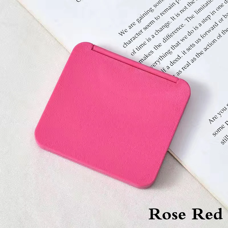 2-Face Makeup Mirror Square Portable Cute Girl'S Gift Hand Mini Mirror Pocket Double-Sided Makeup Mirror Compact Multiple Colors