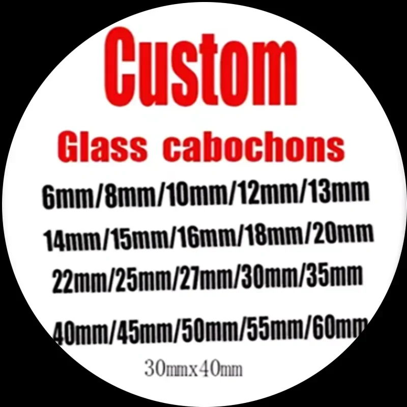 13x18mm/18x25mm/30x40mm New Fashion Color  Handmade Photo Glass Cabochons Pattern Domed Jewelry Accessories Supplies