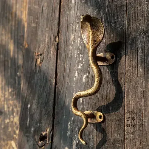 Cobra Handmade Brass Cabinet Indoor Door Handles for Interior Doors Barn Door Handle