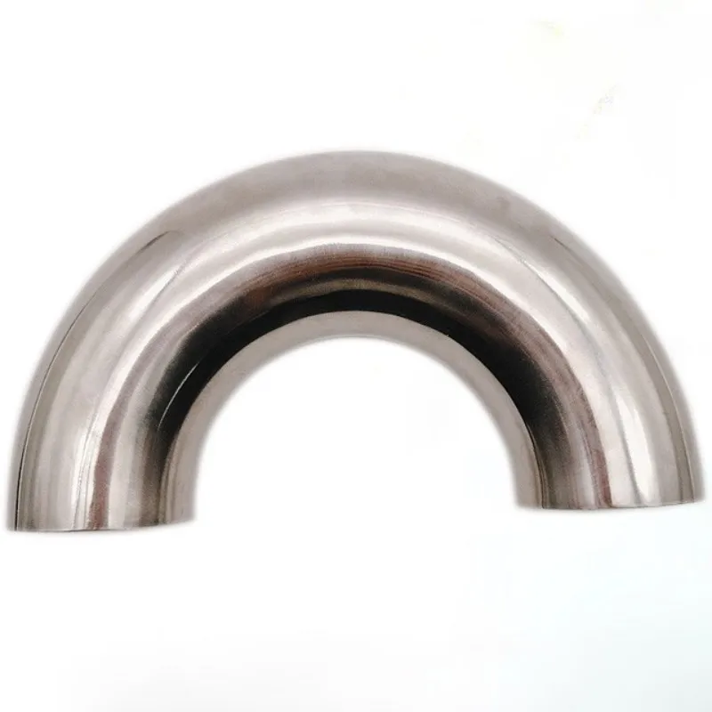 Free shipping 304 Stainless Steel Sanitary Weld 180 Degree Bend Elbow Pipe Fitting For homebrew Dairy Product 19mm-89mm
