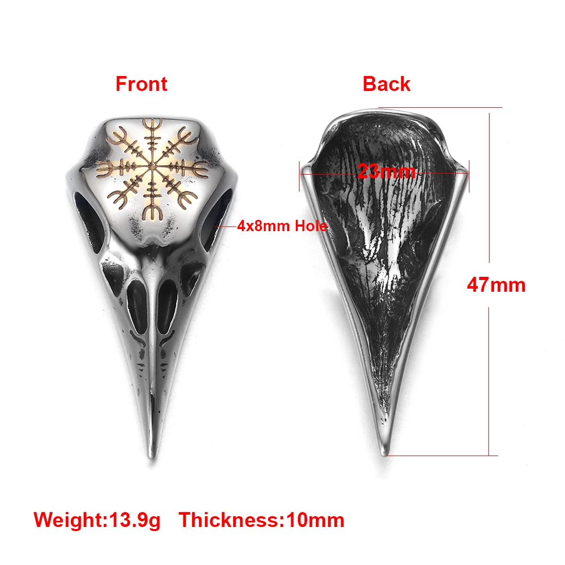 Gold Bird Skull