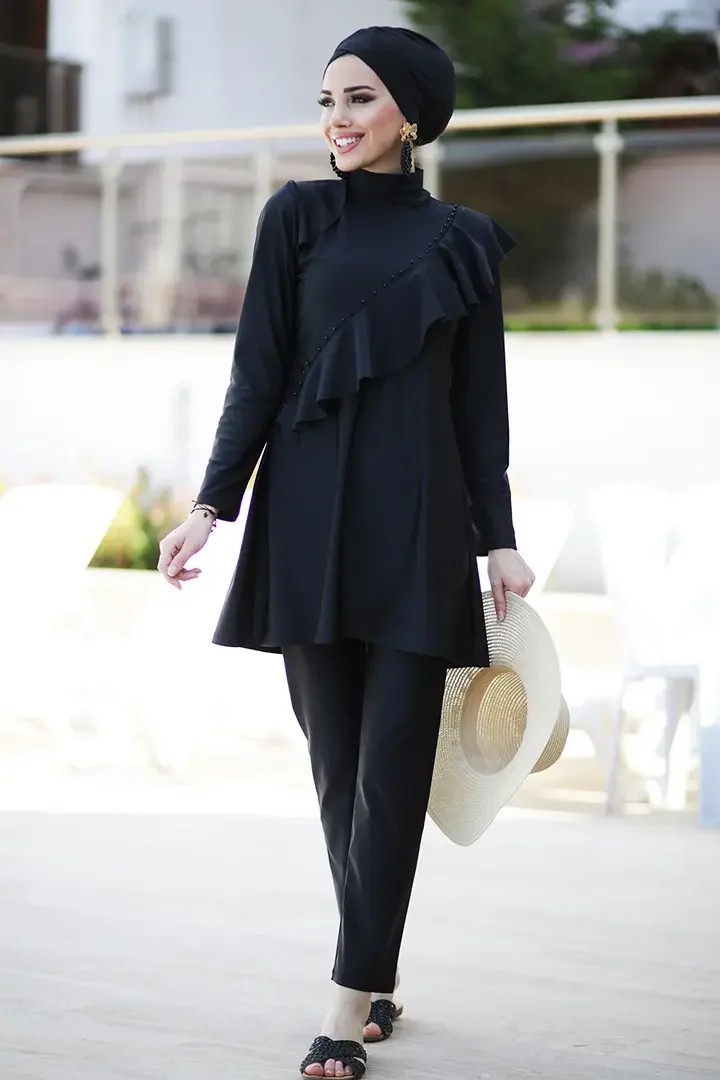 Muslim Swimwear Hijab Modest Swimsuit Women Swimming Suit Islamic Long Sleeve Cover Ups Burkini Hijabs For Woman Bathing Swim