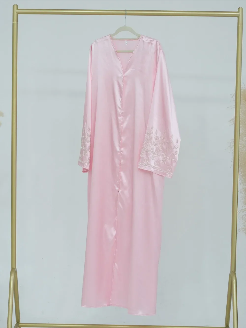 Eid Party Abaya for Women Beading Muslim Long Cardigan Abayas Ramadan Turkey Islamic Robe Sashes Morocco Dubai Arab Vestidos
