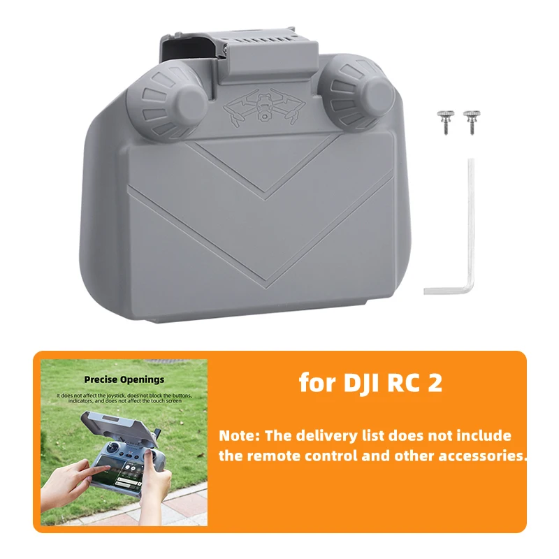 Full Screen Protection Sunshade for DJI Mini 4 Pro/Air 3 Sun Hood RC Joysticks Protector for DJI RC 2 Remote Controller